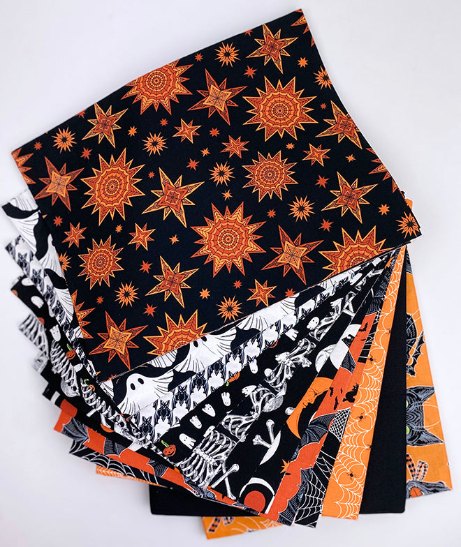 Halloween Cats Quilt Kit by Rachel Hauer for Free Spirit featuring Scaredy Cat Fabric Pattern Included, Cute buy Black Cat Kit