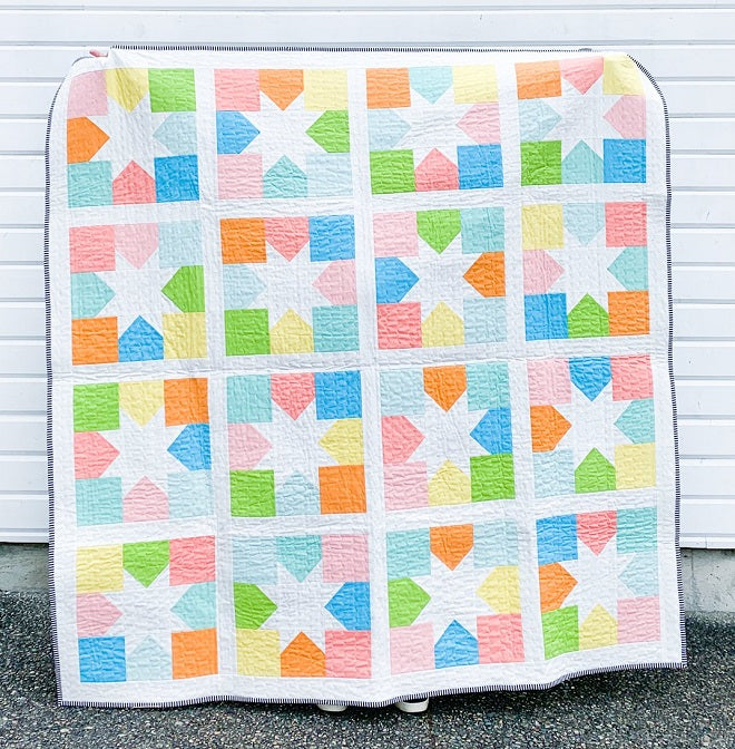 Joyful Stars Quilt Pattern by Cotton and Joy – Quilt in a Day