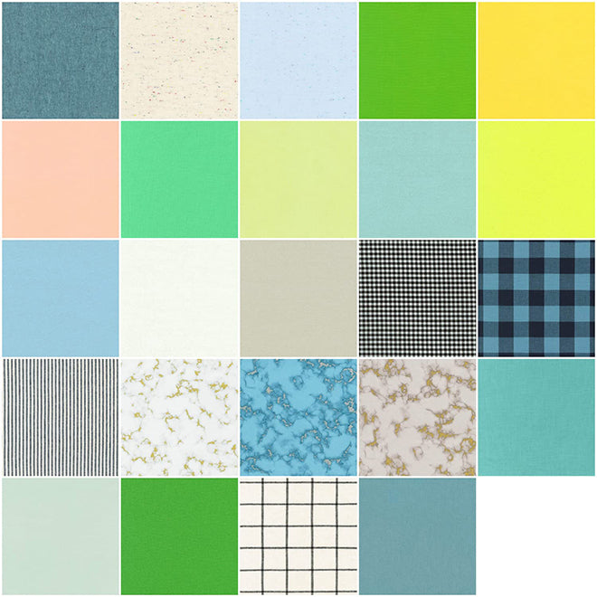 Fat Quarter Bundles: Palete Picks curated by Then Came June Basics - Then Came June Basics Palette shops 24 pieces - Robert Kaufman - precut