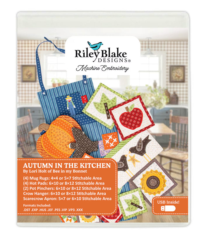 Riley Blake - Machine Embroidery Autumn in the Kitchen Projects by Lor ...