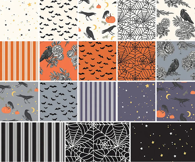 Hershey Halloween - Fat Quarter Bundle with 15FQ & 1 panel- By Riley Blake Designs - Sold By The Bundle - In Stock order And Ships Today