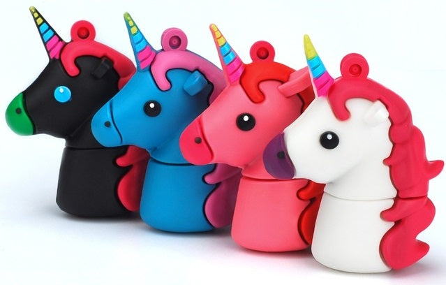 Tobo Cartoon Cute Unicorn 16GB USB Flash Drive Animal Horse Memory Thumb Stick Pendrive Blue Pink 16 Pen