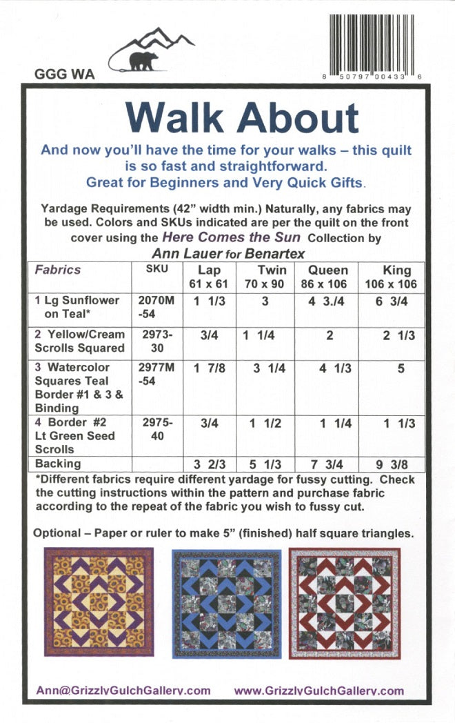 Walk About Quilt Pattern by Grizzly Gulch Gallery – Quilt in a Day walk-about-quilt-pattern-by-grizzly-gulch-gallery-quilt-in-a-day