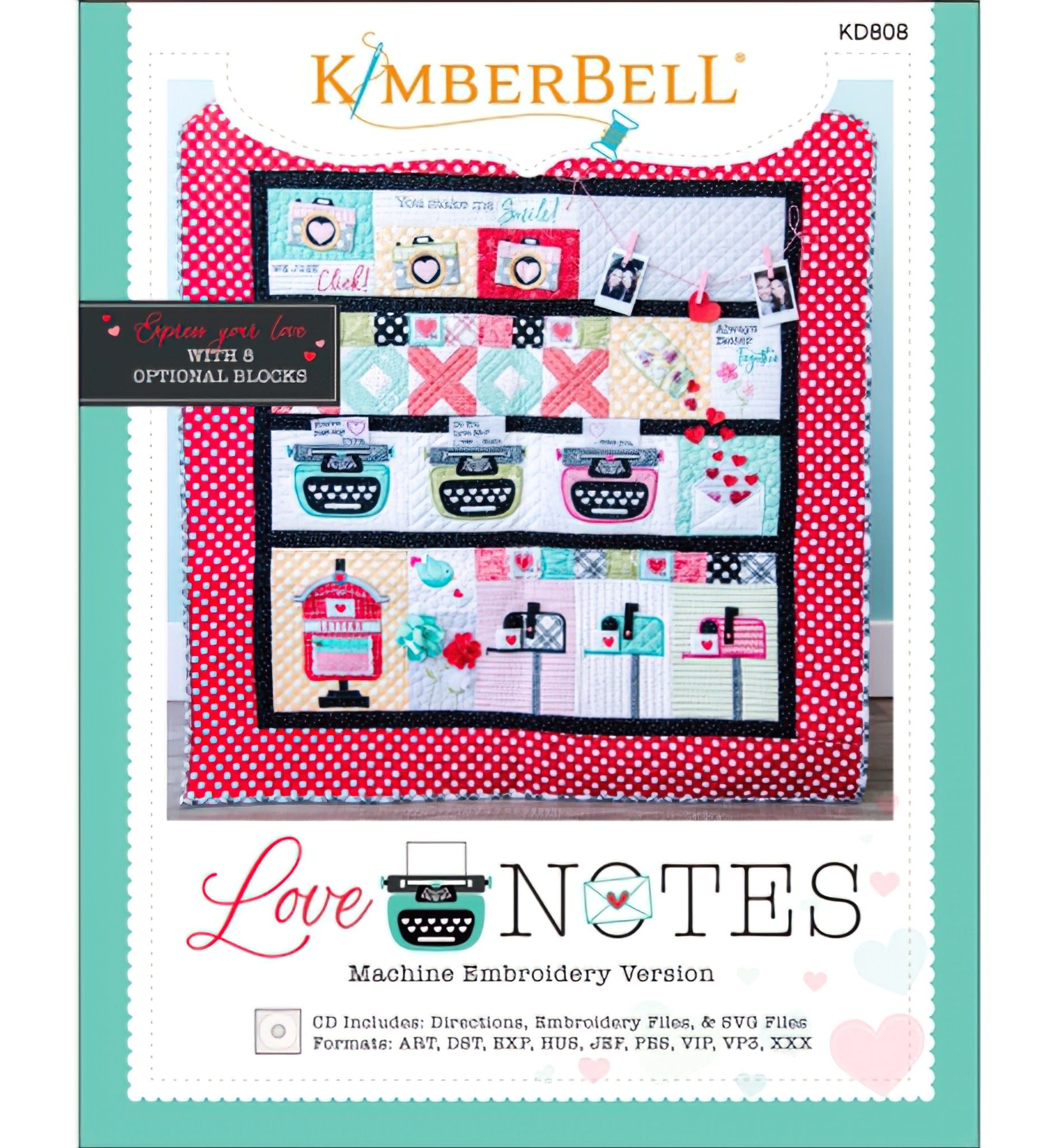 Love Notes for Machine Embroidery CD – Quilt in a Day