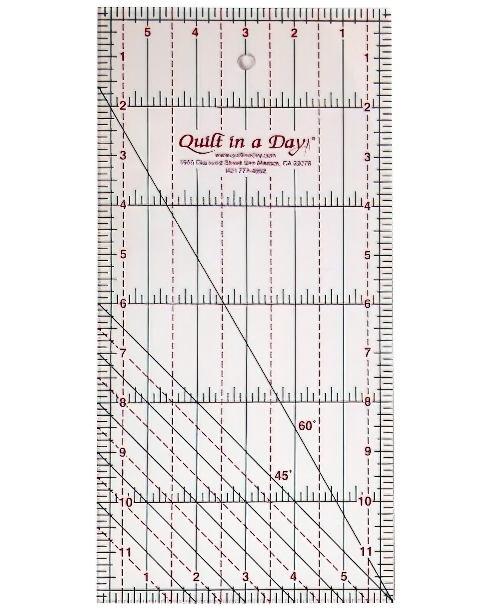 Righello Per Trapuntatura 6 X 12 Pollici - Trasparente, Con Scala In Pollici E Angoli - Foto 9
