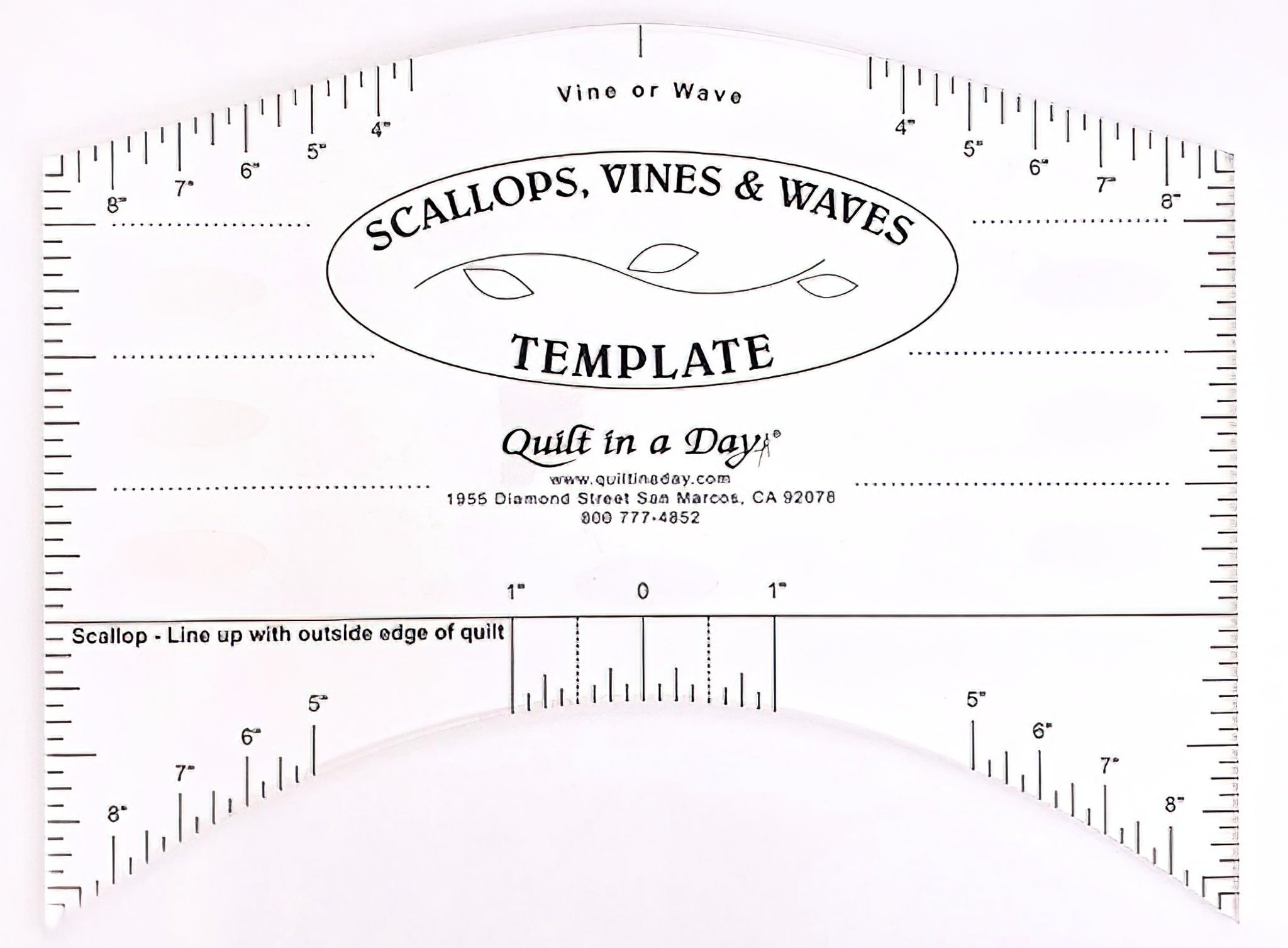 Scallops, Vines and Waves Template by Quilt in a Day