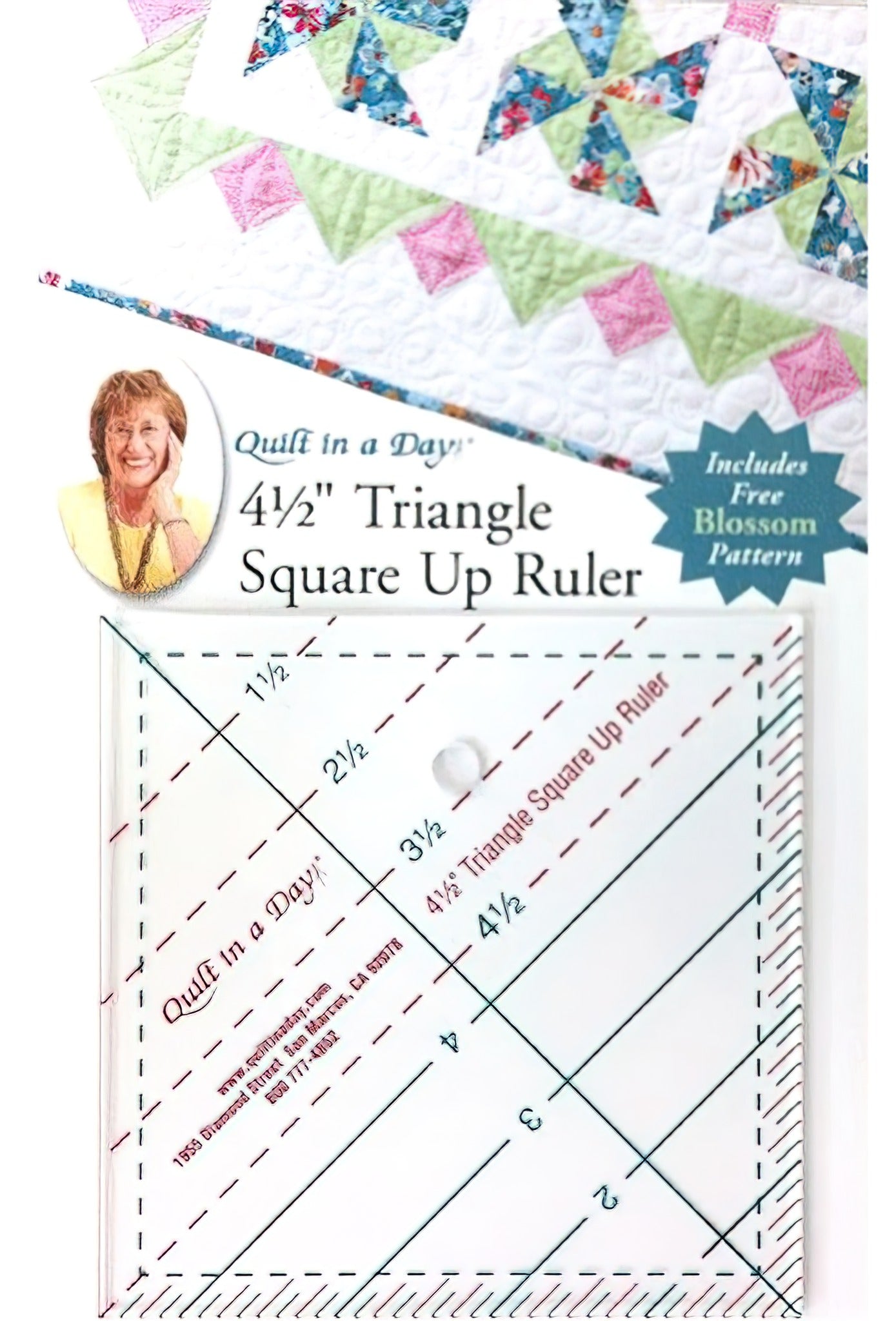 4.5 Ruler 4.5 Triangle Square Up Ruler by Quilt in a Day