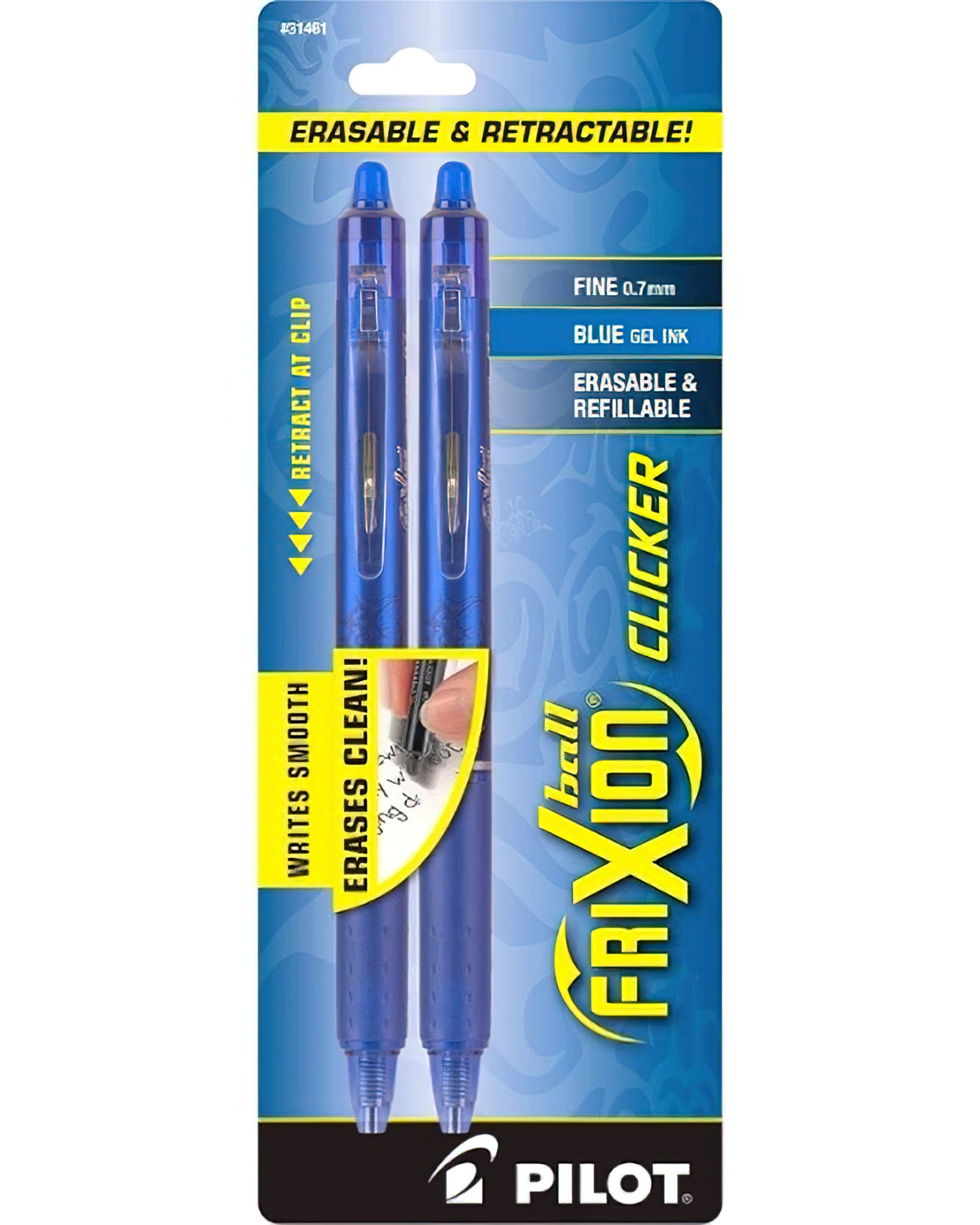 Blue Note Clicker Frixion Clicker Pen BLUE Fine Point 0.7mm 2pk – Quilt in a Day