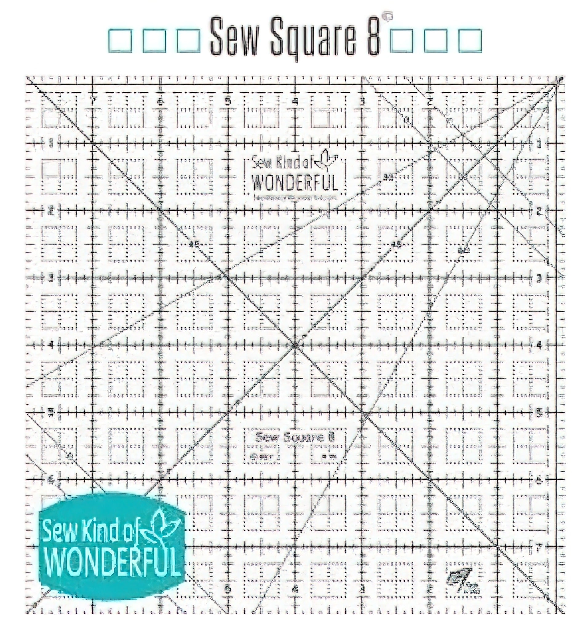 Eight Inch Squares Sew Square 8 inch Ruler by Sew Kind of Wonderful β Quilt in a Day