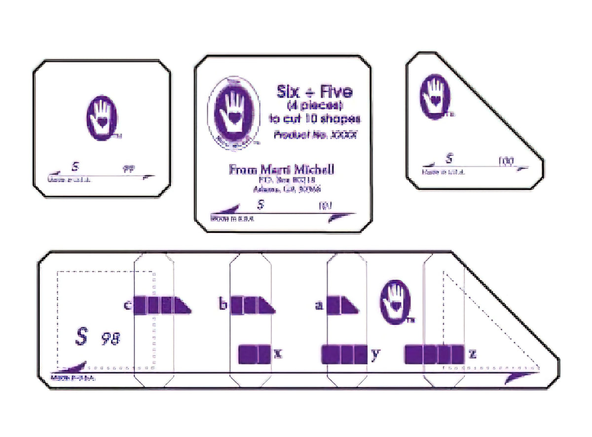 Perfect Patchwork Templates Set S 6 inch Five-Patch Block Set by Marti ...