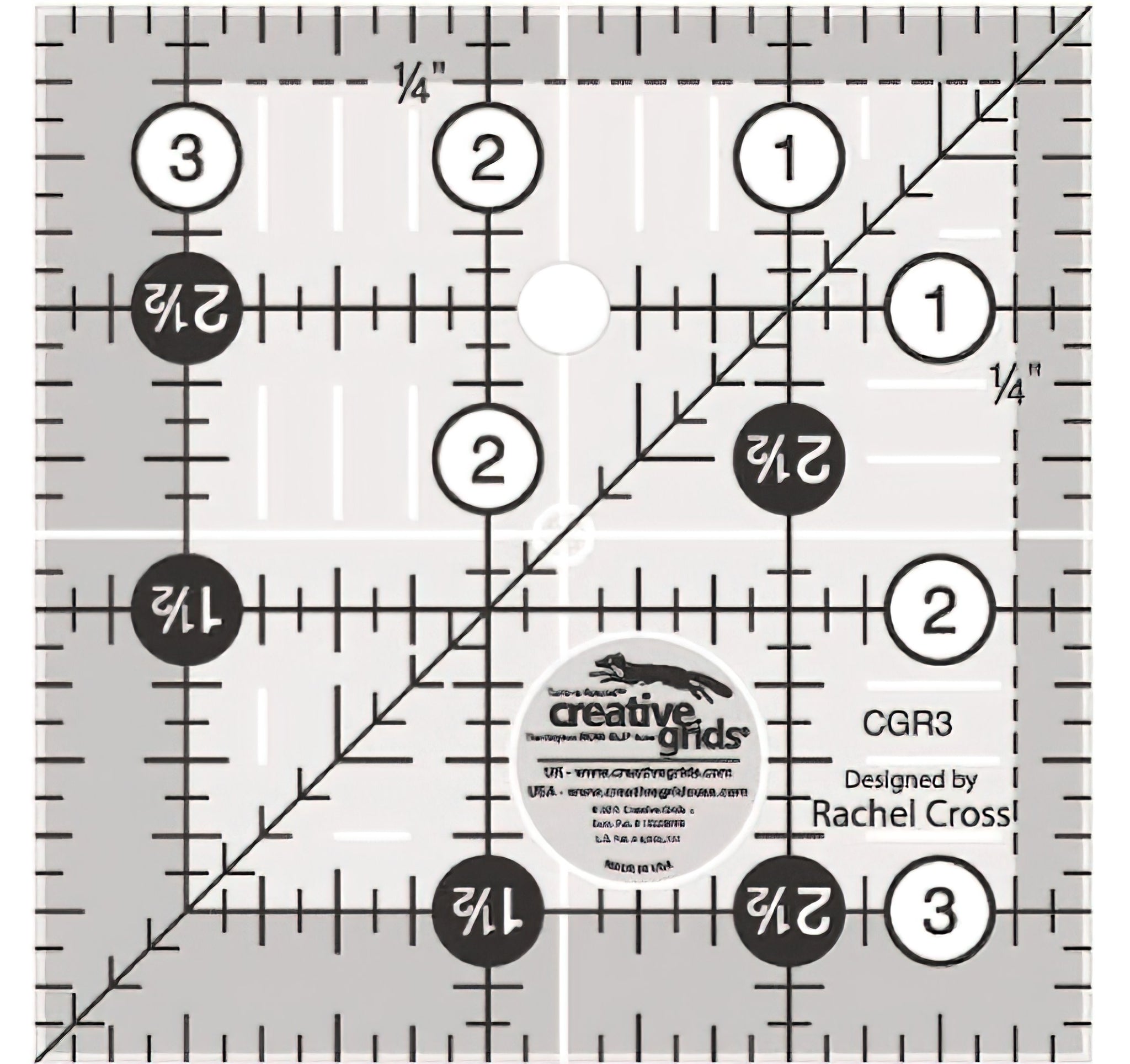 Creative Grids Quilt Ruler 3-1/2in Square Creative Grids Quilt Ruler 3-1/2in Square