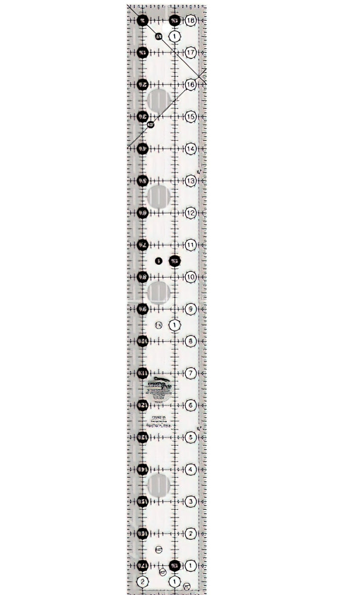 Rectangular Shaped Ruler Non-slip Acrylic Ruler Creative Grids 2.5 X 18.5 Inch Quilting Ruler ...