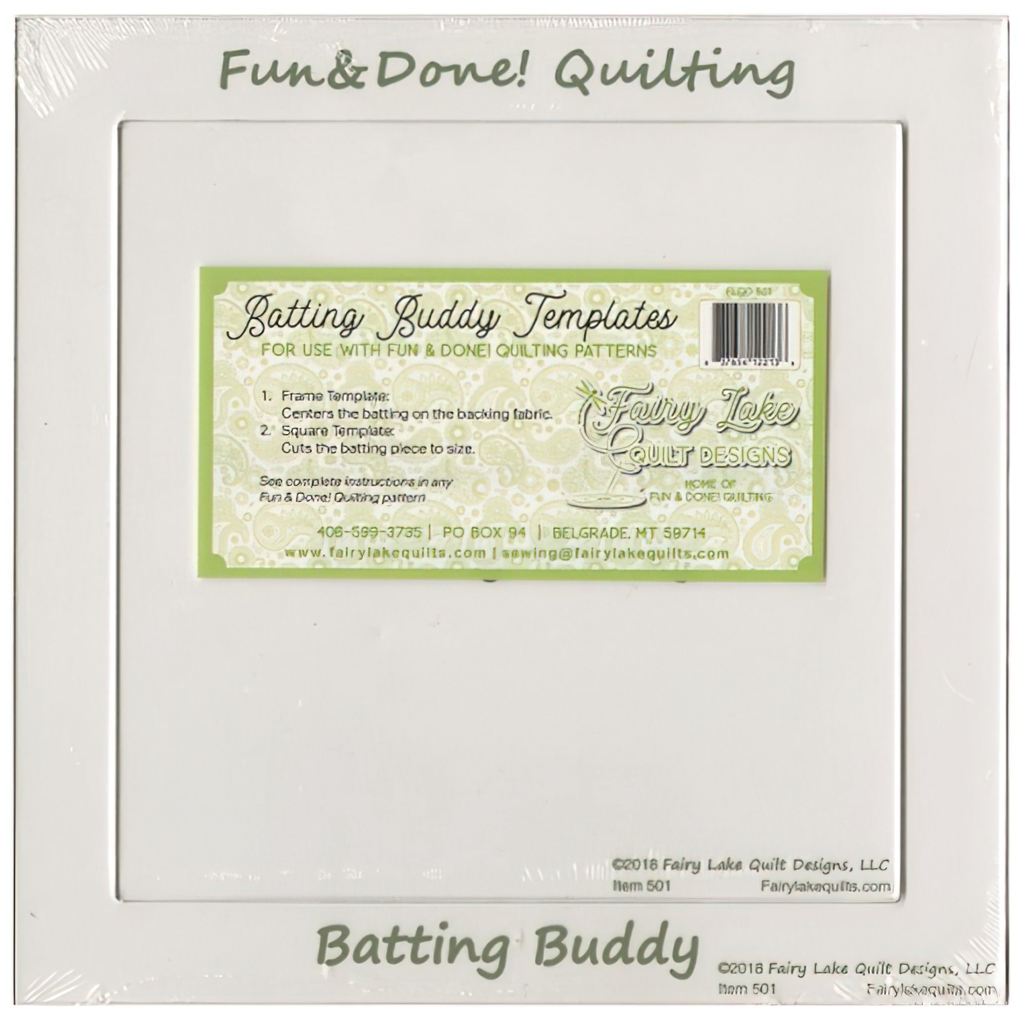 Fun & Done Batting Buddy Template Set by Fairy Lake Quilt Design