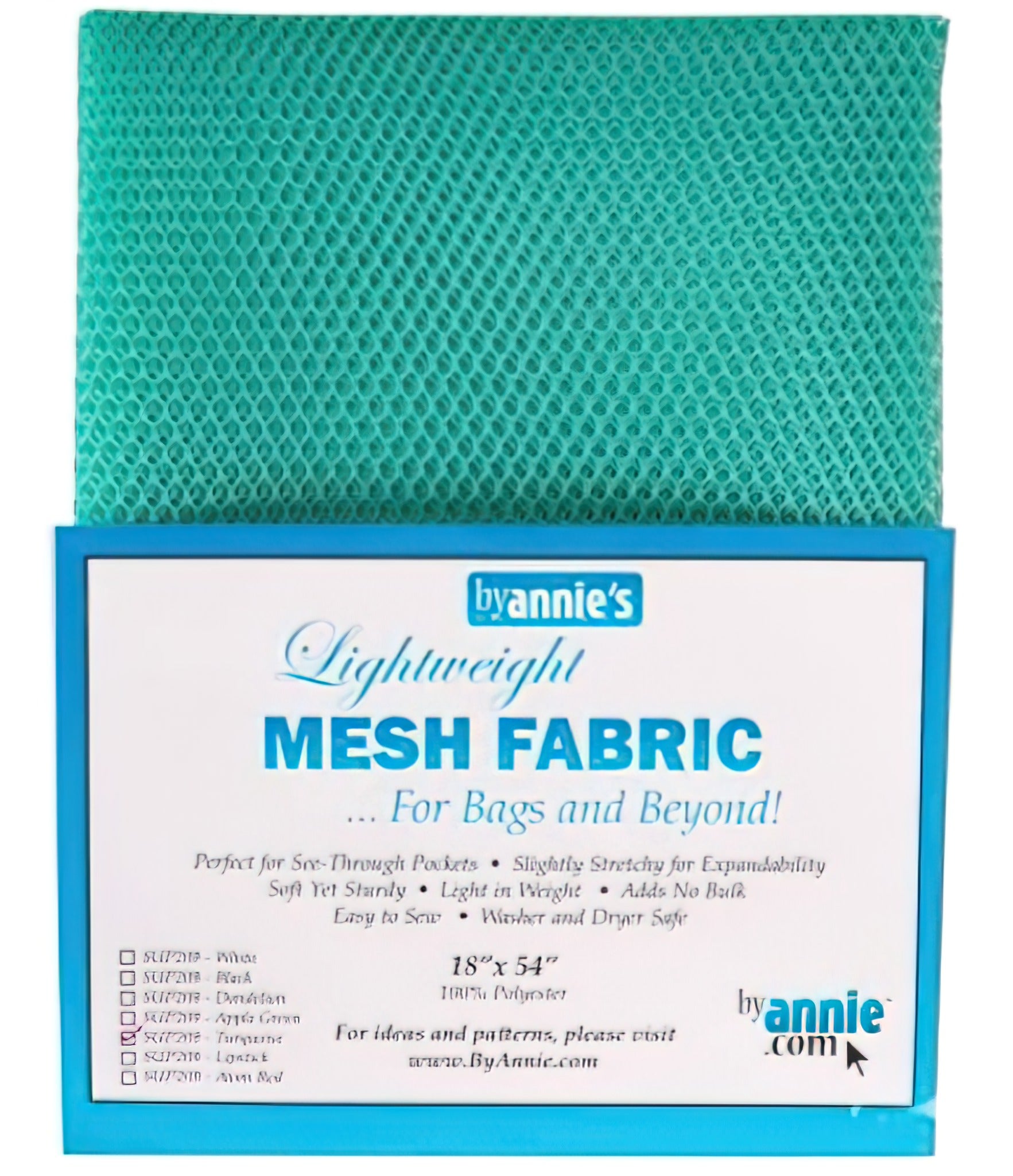 Mesh Lite Weight Turquoise 18in x 54in Mesh Lite Weight Turquoise 18in x 54in