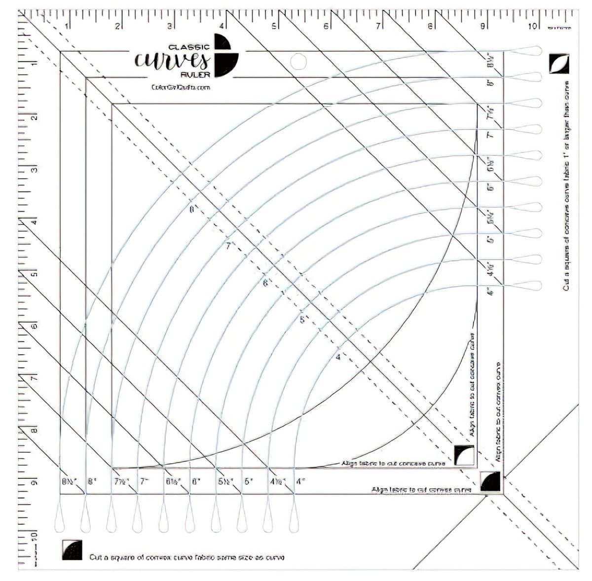 Classic Curves Ruler by Color Girl Quilts – Quilt in a Day