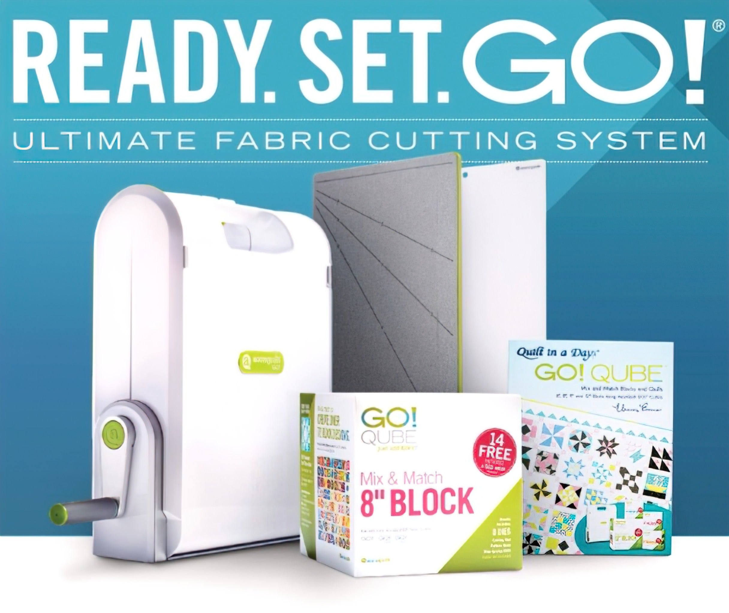 Accuquilt Ready. outlets Set. GO! Ultimate Fabric Cutting System