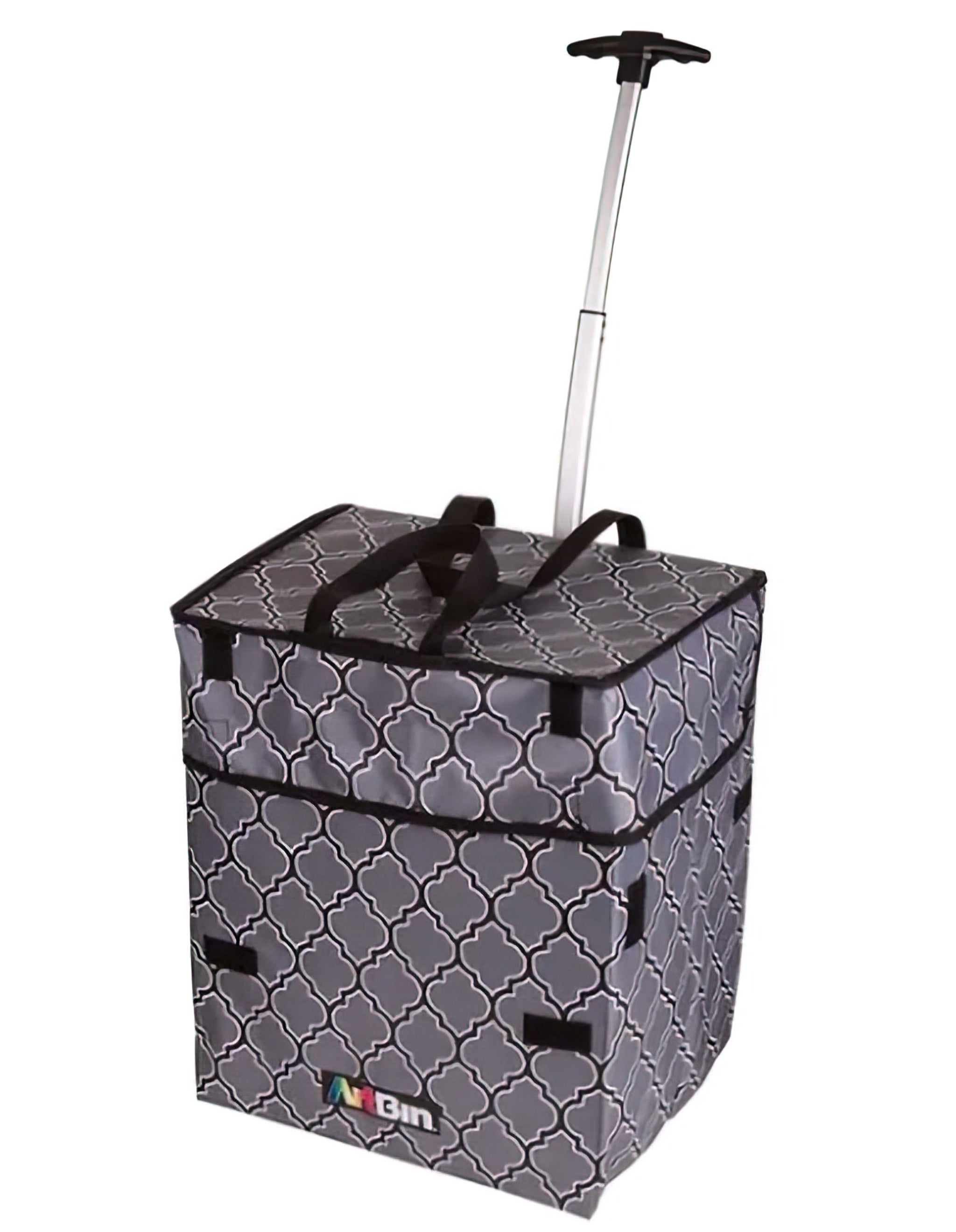 Rolling Tote Black Grey by ArtBin