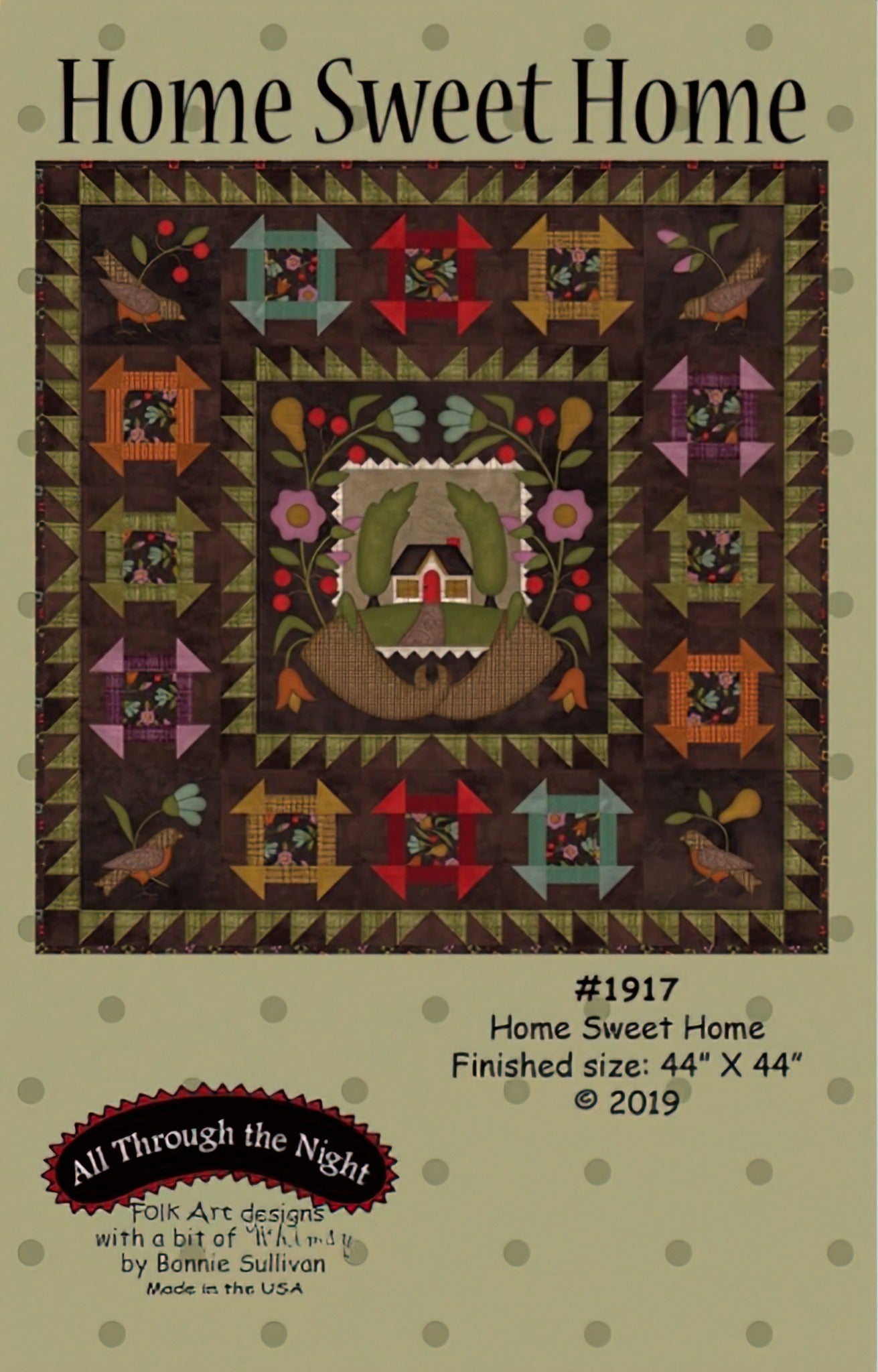 Flannel 'Home Sweet Home' Quilt store Kit by Bonnie Sullivan 59 x 59 inches – 100% Cotton Flannel by Maywood Studios KIT-MASHSHF