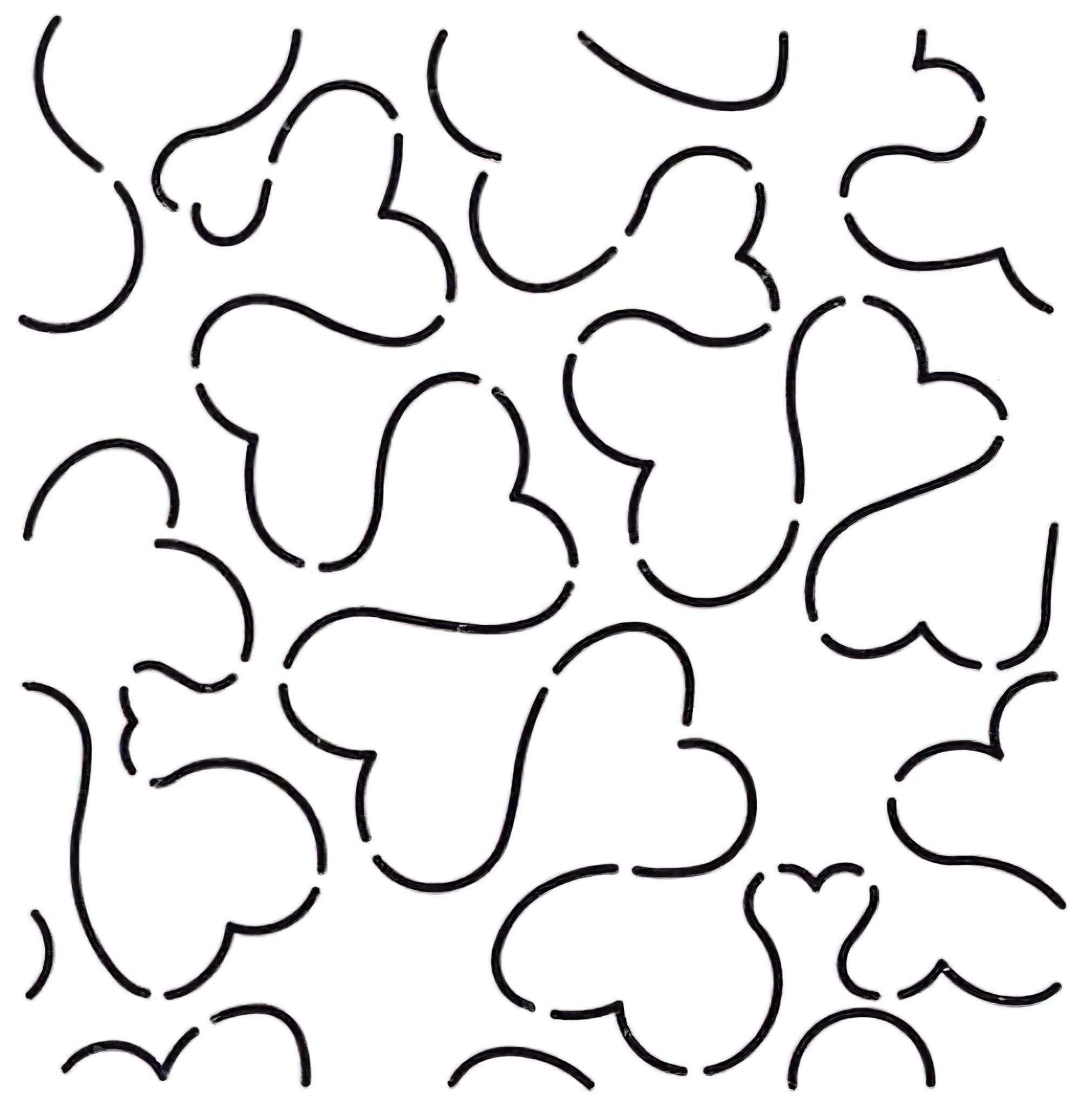 quilt stencil heart stipple el44qc – quilt in a day