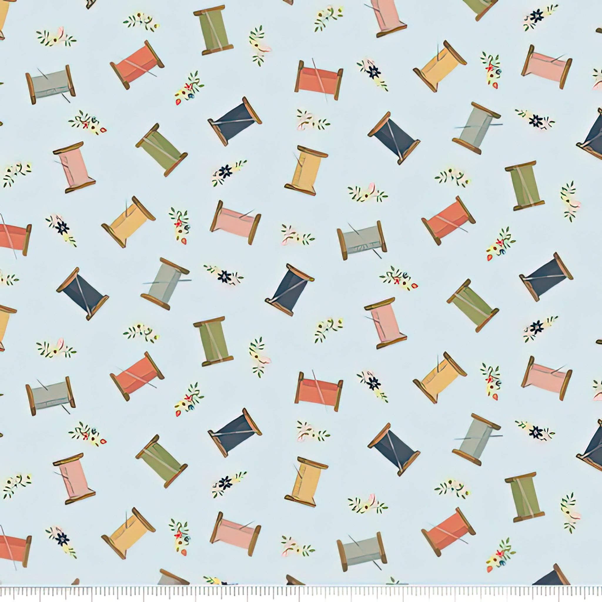 RILEY BLAKE - Sew Much Fun by Echo Park - Thread Spools - Sky – Quilt ...
