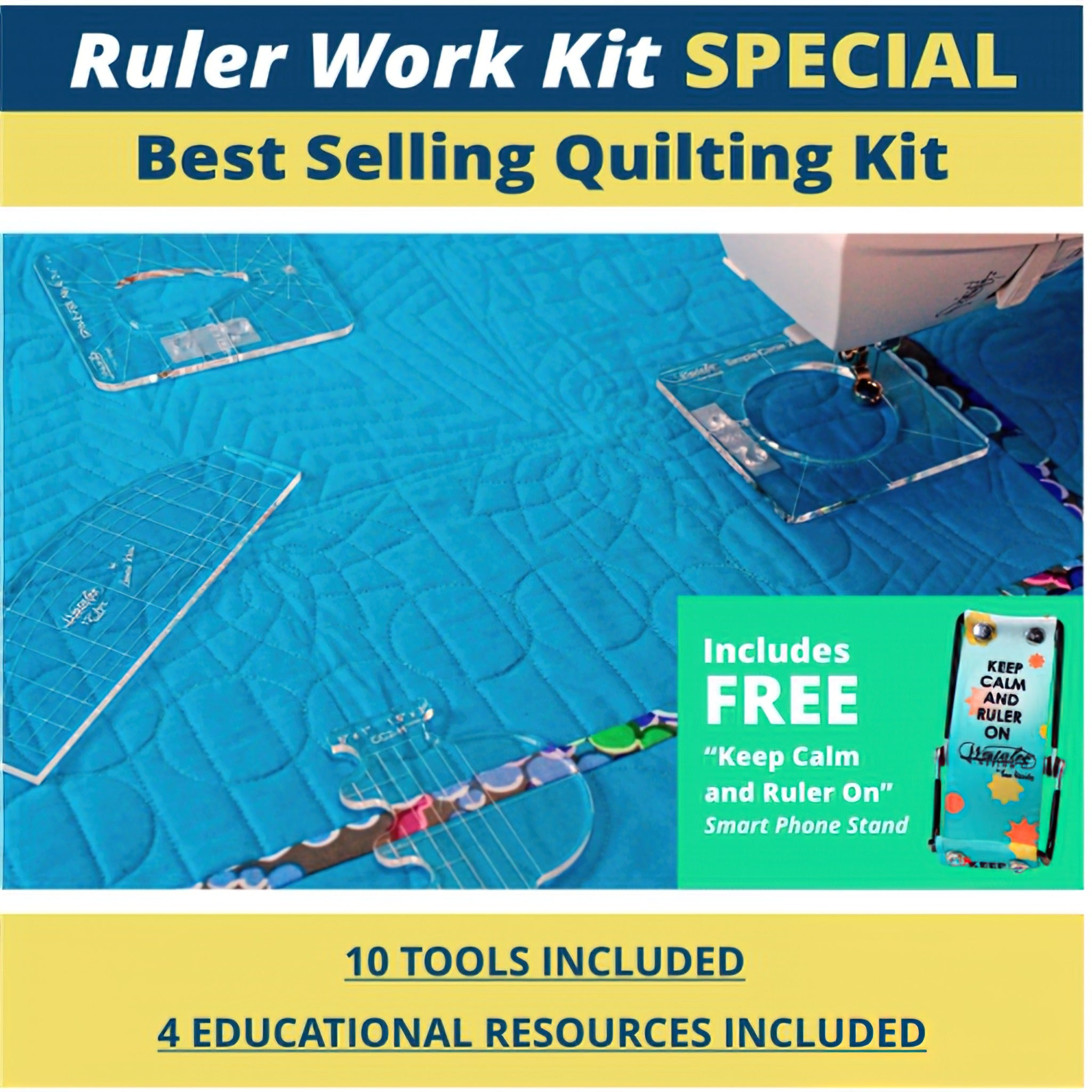 Westalee Ruler Workkit High Shank Ruler Work Kit with Foot by Westalee – Quilt in a Day
